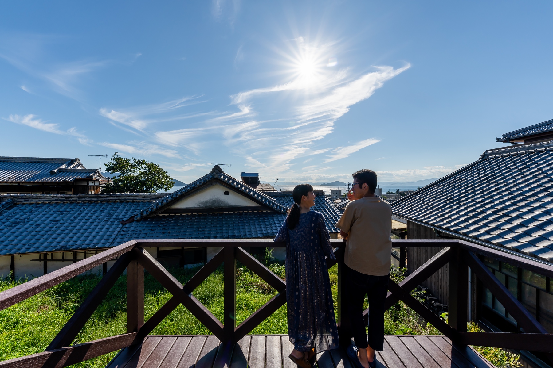 海が見えるウッドデッキ